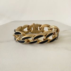 Gold & Black Karen Kane Chained Bracelet